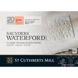 Saunders Waterford Akvarellpapper White HP 300g