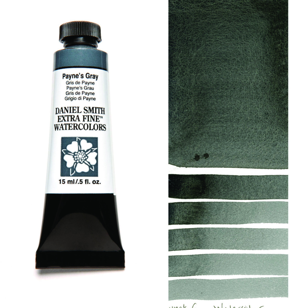 Daniel Smith Extra Fine akvarellfärg 15 ml Payne's Gray Tub & Färgprov Daniel Smith Extra Fine akvarellfärg 15 ml Payne's Gray Tub & Färgprov