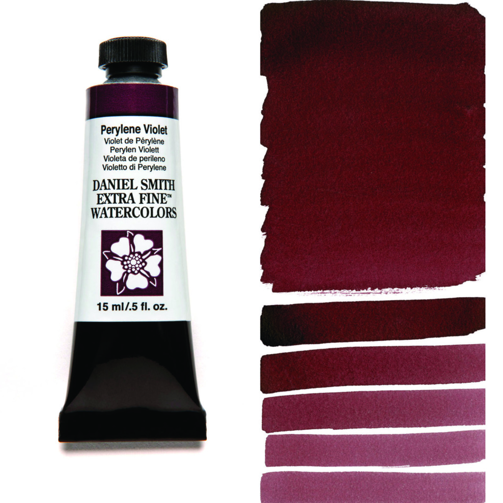 Daniel Smith Extra Fine akvarellfärg 15 ml Perylene Violet Tub & Färgprov