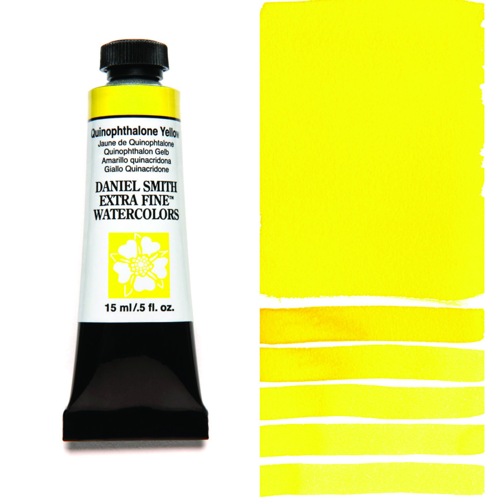Daniel Smith Extra Fine akvarellfärg 15 ml Quinophthalone Yellow Tub & Färgprov