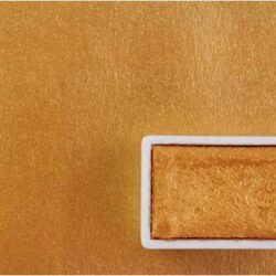 Kremer Pigmente akvarellfärg Pearl Luster IRIODIN® Satin-Royal Gold halvkopp Tub & Färgprov