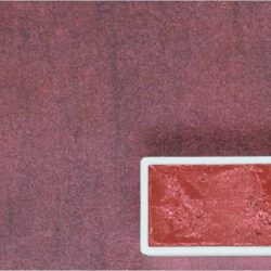 Kremer Pigmente akvarellfärg Pearl Luster IRIODIN® Colibri Red halvkopp Tub & Färgprov