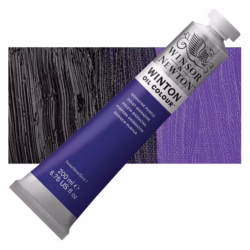 Winsor & Newton Winton Dioxazine Purple Oil Colour i tub, konstnärsoljefärg med djup violett kulör, mycket hög färgstyrka och utmärkt ljusäkthet.