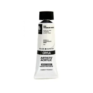 Daler-Rowney Titanium White Cryla Artists’ Acrylic 75 ml Daler-Rowney Titanium White Cryla Artists’ Acrylic 75 ml professionell täckande Heavy Body-akrylfärg med PW6