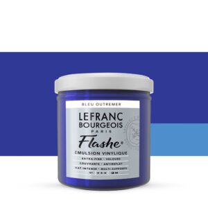 Flashe Ultramarine blue 125ml Flashe Ultramarine blue 125ml djup, helmatt ultramarinblå vinylfärg från Lefranc Bourgeois.