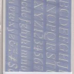 Bokstavsmall Helix Lettering Stencil Italic 20mm