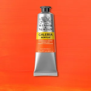 winsor&newton galeria fluorescent orange acrylic Winsor & Newton Galeria Acrylic Fluorescent Orange 60 ml – tub med intensiv fluorescerande orange akrylfärg.