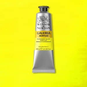 winsor&newton galeria fluorescent yellow acrylic Winsor & Newton Galeria Acrylic Fluorescent Yellow – fluorescerande neongul akrylfärg.